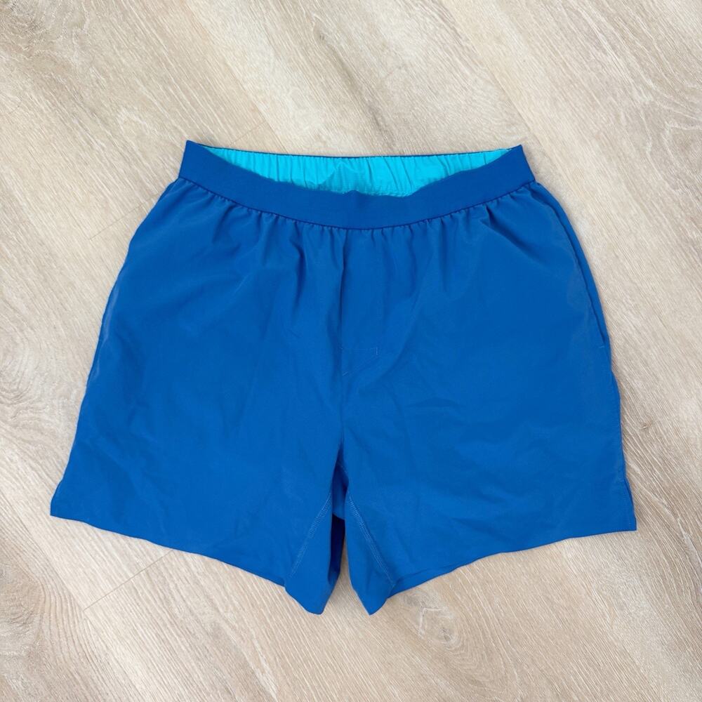Men’s Peloton Blue Lined Athletic Shorts Size Large